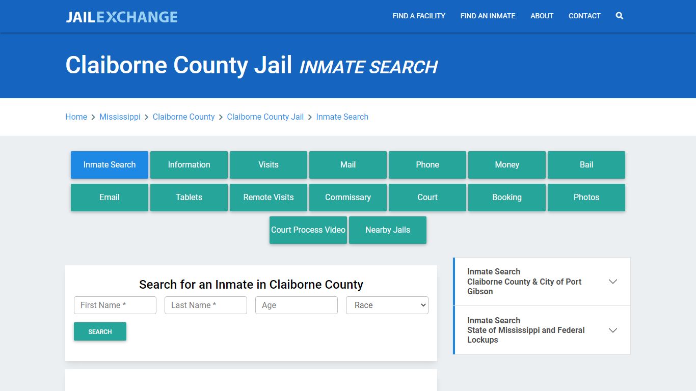 Claiborne County Jail, MS Inmate Search: Roster & Mugshots